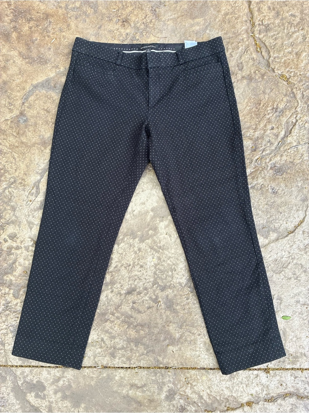 Banana Republic Black Microdot Dress Pants